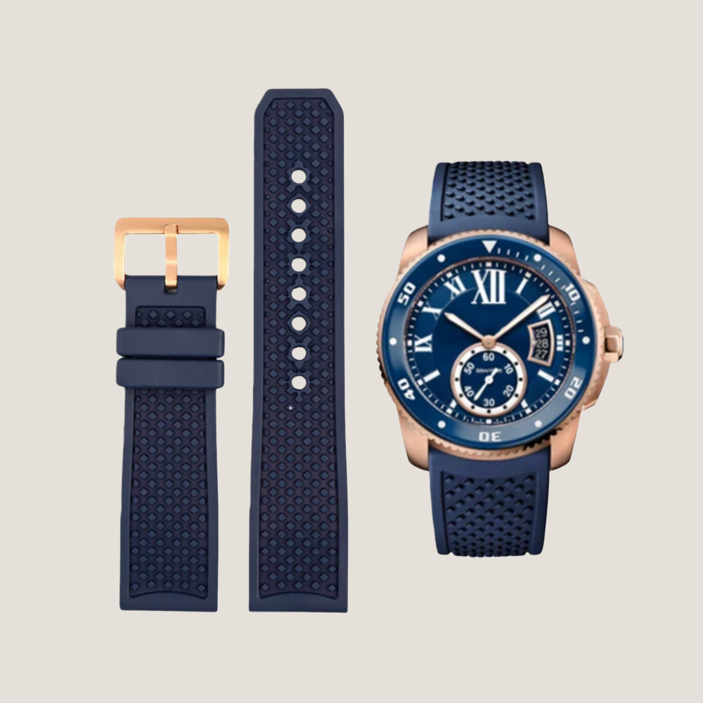 FKM Rubber Strap for Cartier Calibre