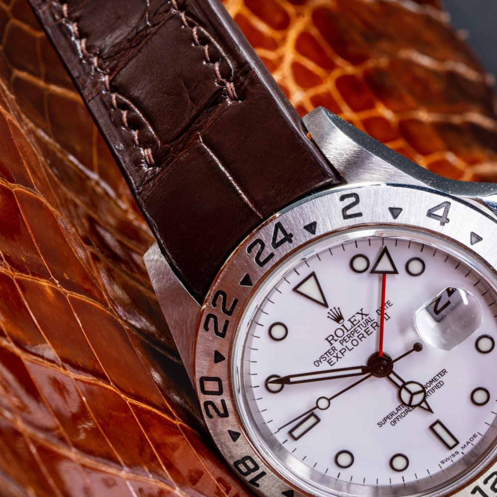 Alligator Leather Strap for Rolex Explorer I
