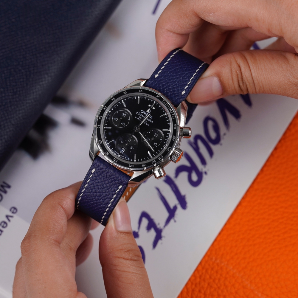 Omega Speedmaster Epsom Calfskin Leather Strap
