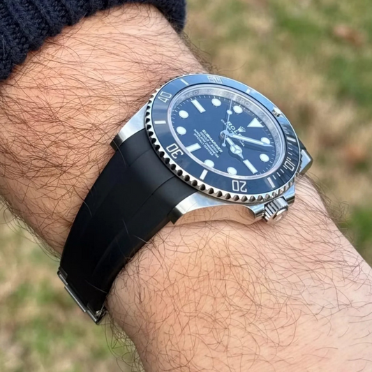 FKM Rubber Strap for Rolex Submariner Deployant Clasp