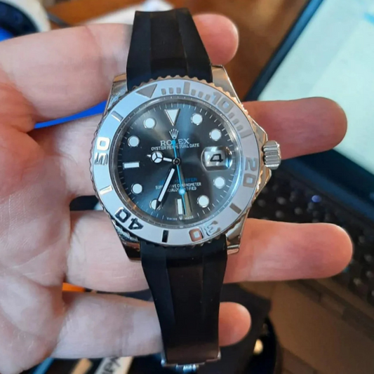 FKM Rubber Strap for Rolex Yacht-Master Deployant Clasp