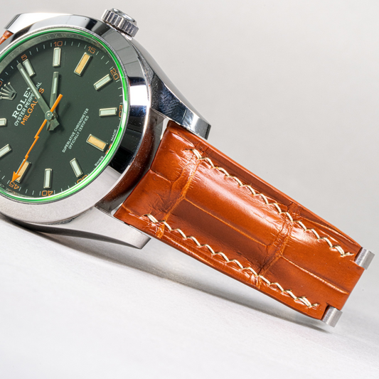 Rolex Milgauss Alligator Leather Strap – Handmade Custom Fit