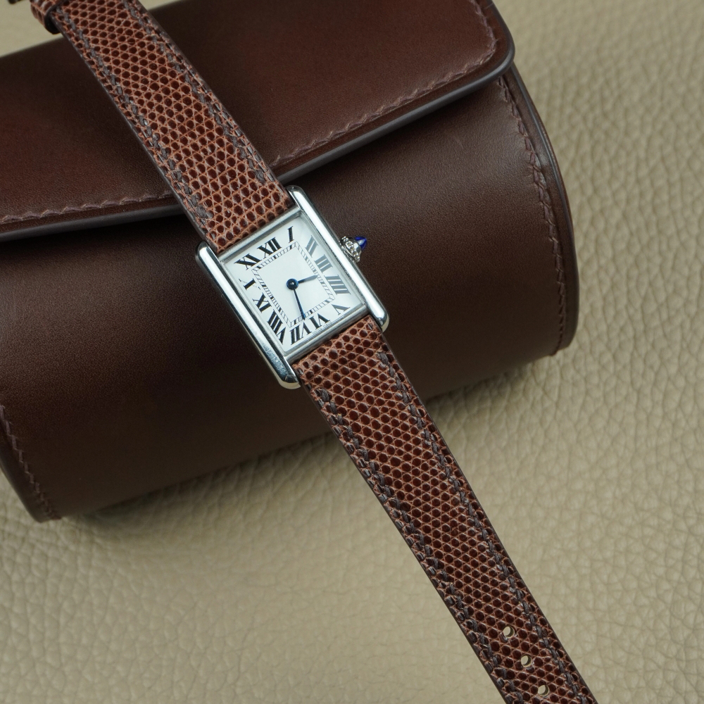 Lizard Leather Strap for Cartier Tank