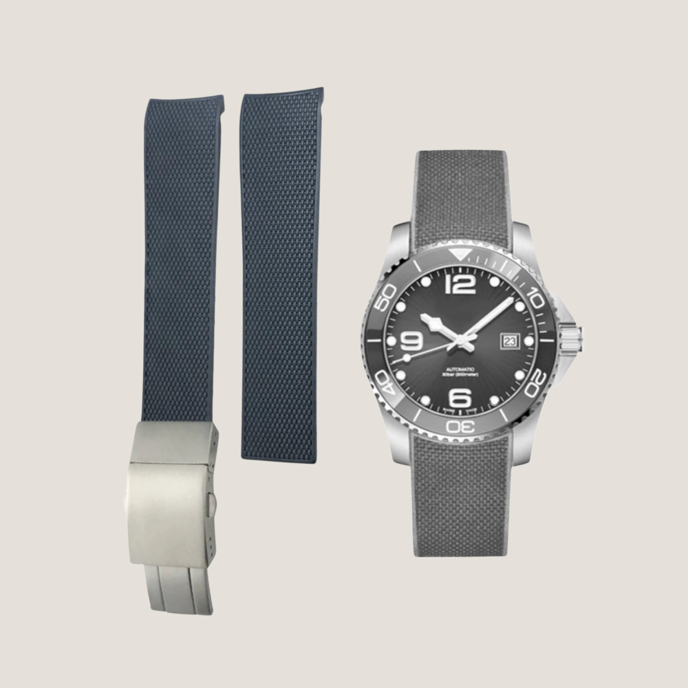 FKM Rubber Strap for Longines HydroConquest