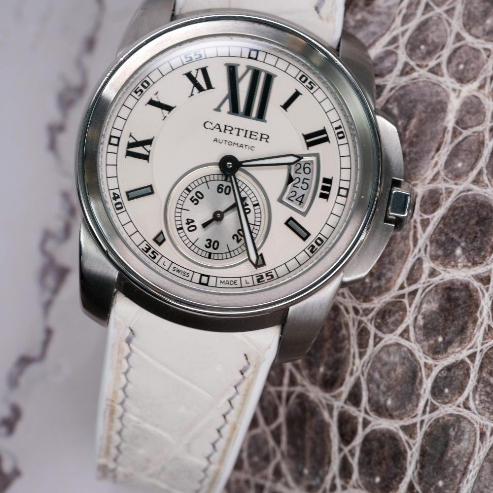 Alligator Leather Strap for Cartier Calibre