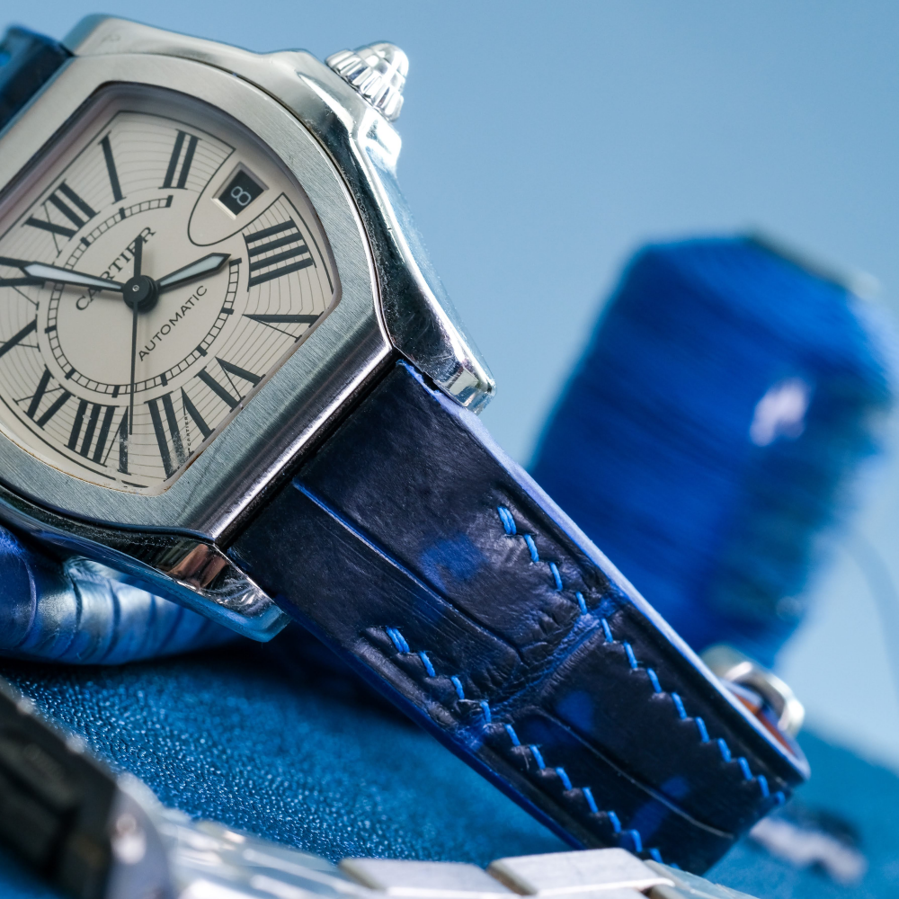 Alligator Leather Strap for Cartier Roadster