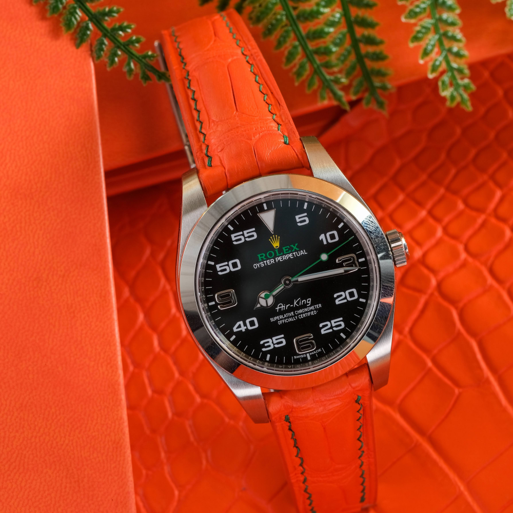 Rolex Air-King Alligator Leather Strap – Handmade Custom Fit