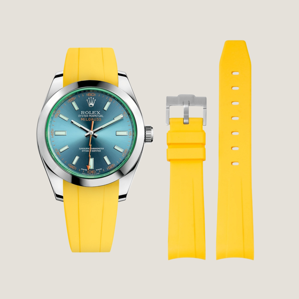 FKM Rubber Strap for Rolex Milgauss Pin Buckle