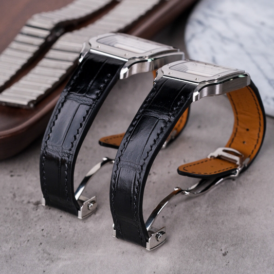 Cartier Santos Alligator Leather Strap – New Clasp Compatible
