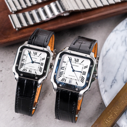 Alligator Leather Strap for Cartier Santos Quick Release