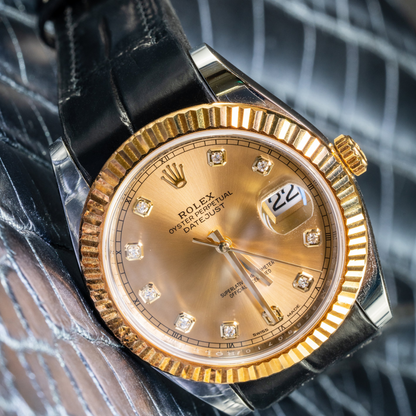 Alligator Leather Strap for Rolex Datejust