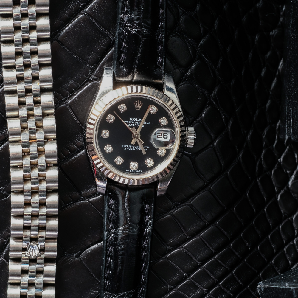 Alligator Leather Strap for Rolex Datejust