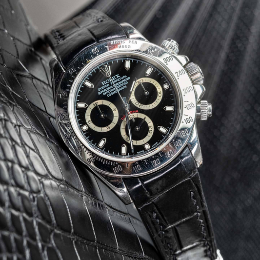Rolex Daytona Alligator Leather Strap – Deployant Clasp Compatible