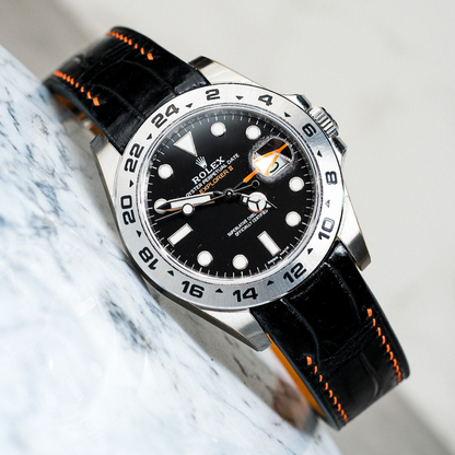 Alligator Leather Strap for Rolex Explorer II