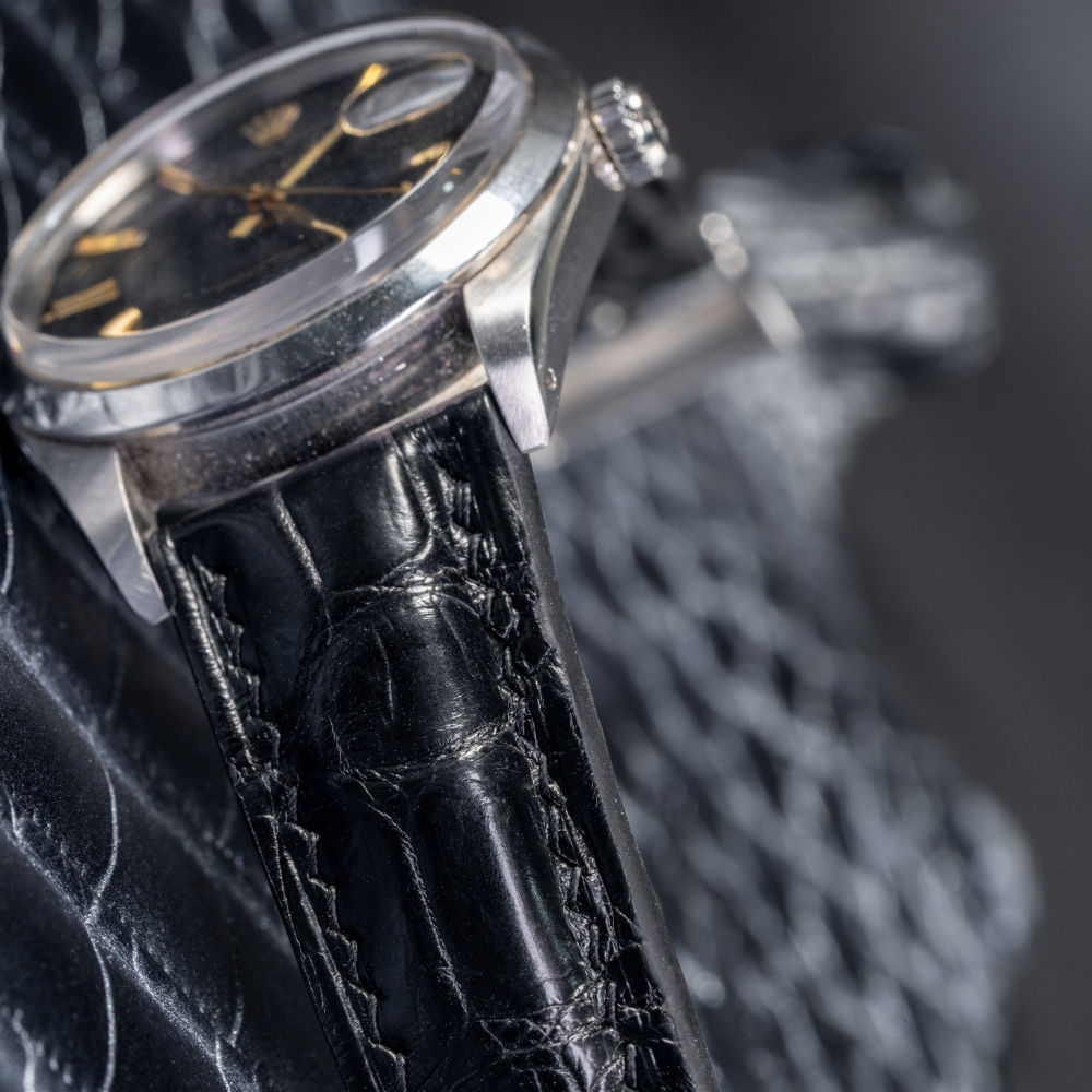 Alligator Leather Strap for Rolex Oyster Perpetual
