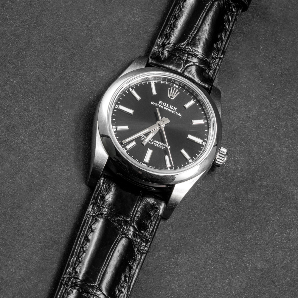 Alligator Leather Strap for Rolex Oyster Perpetual
