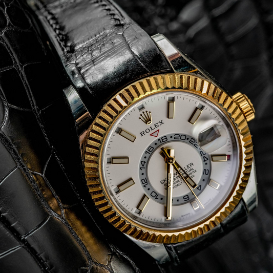 Alligator Leather Strap for Rolex Sky-Dweller