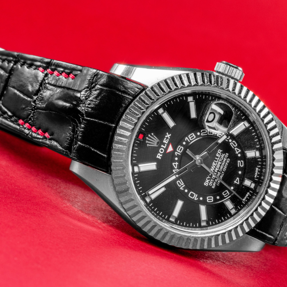 Alligator Leather Strap for Rolex Sky-Dweller