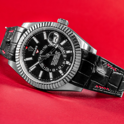 Alligator Leather Strap for Rolex Sky-Dweller