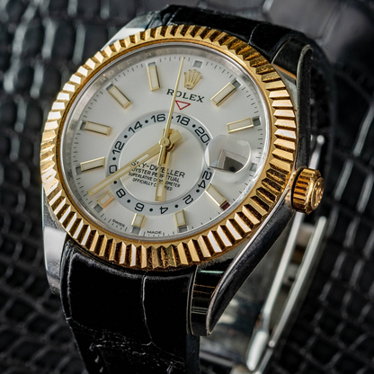 Alligator Leather Strap for Rolex Sky-Dweller