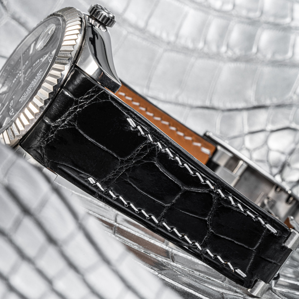 Alligator Leather Strap for Rolex Sky-Dweller