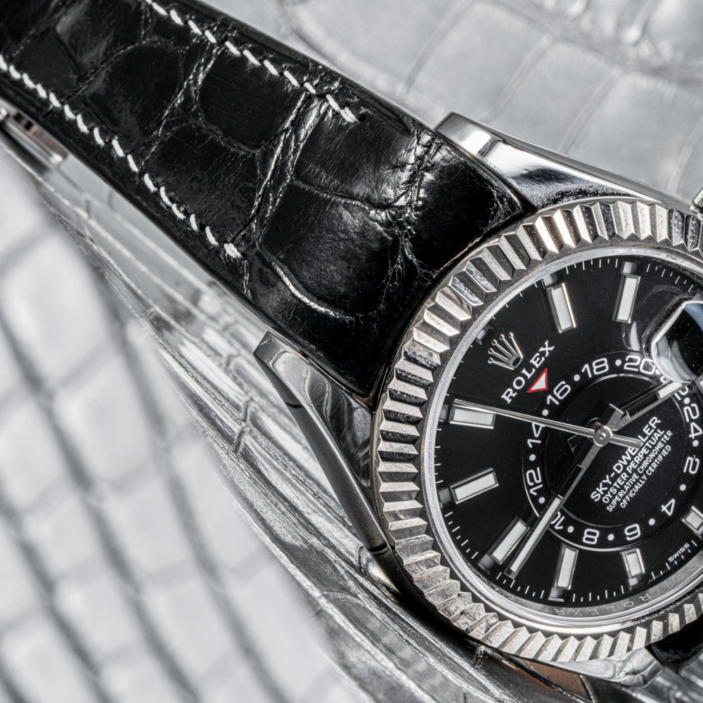 Alligator Leather Strap for Rolex Sky-Dweller