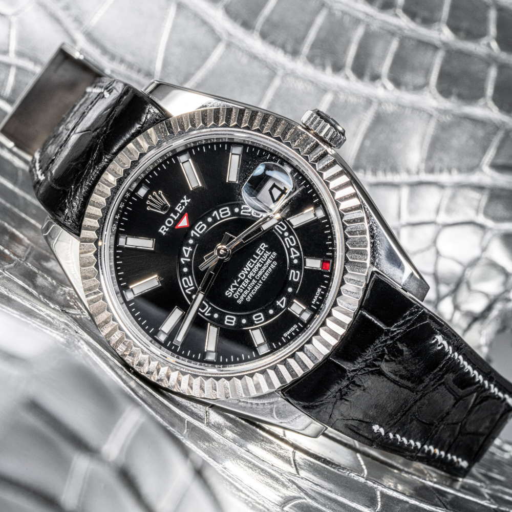 Alligator Leather Strap for Rolex Sky-Dweller