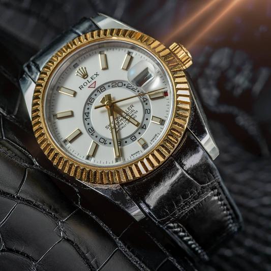 Alligator Leather Strap for Rolex Sky-Dweller