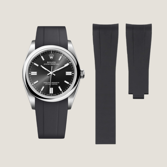 FKM Rubber Strap for Rolex Oyster Perpetual 36mm Deployant Clasp
