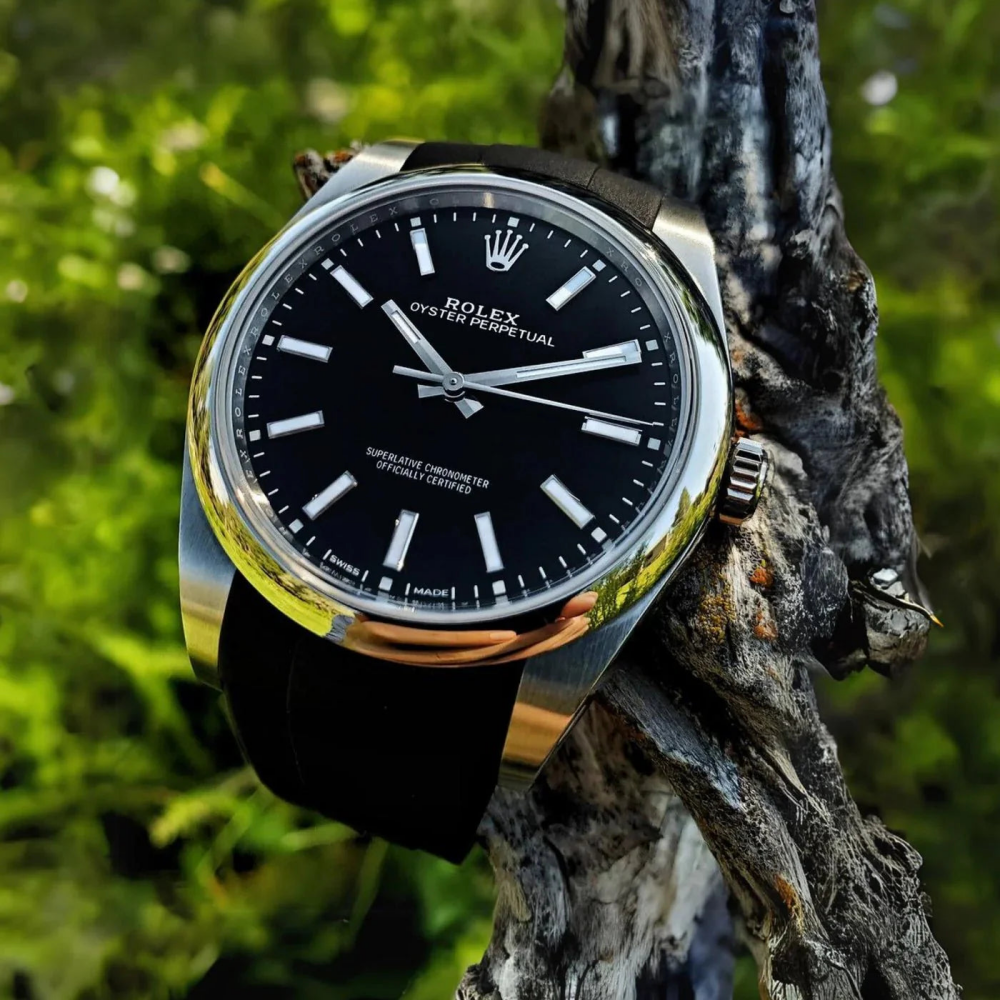 FKM Rubber Strap for Rolex Oyster Perpetual 41mm Deployant Clasp