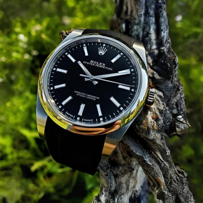 FKM Rubber Strap for Rolex Oyster Perpetual 41mm Deployant Clasp