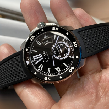 FKM Rubber Strap for Cartier Calibre