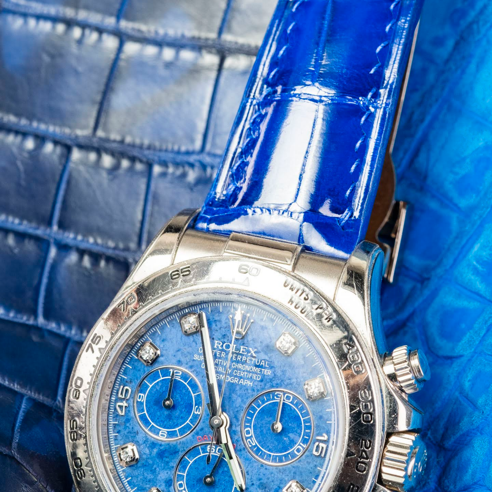 Rolex Daytona Alligator Leather Strap – Deployant Clasp Compatible