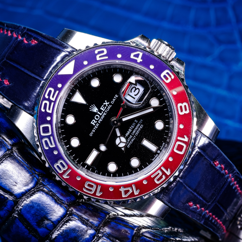 Alligator Leather Strap for Rolex GMT-Master II