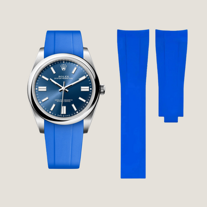 FKM Rubber Strap for Rolex Oyster Perpetual 41mm Deployant Clasp