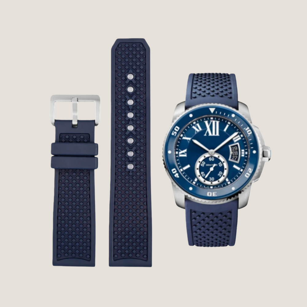 FKM Rubber Strap for Cartier Calibre