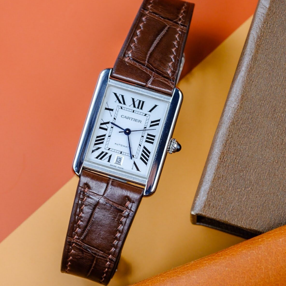 Alligator Leather Strap for Cartier Tank