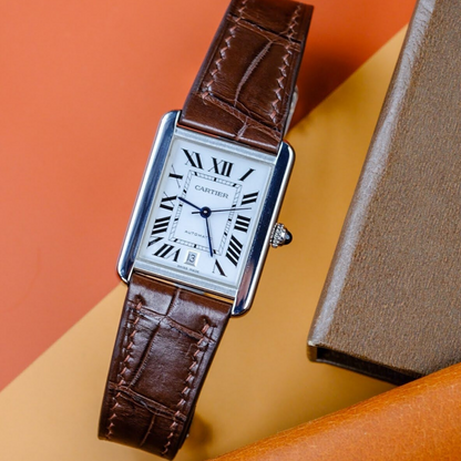 Alligator Leather Strap for Cartier Tank