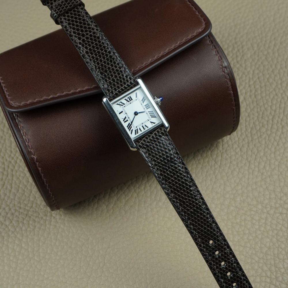 Lizard Leather Strap for Cartier Tank