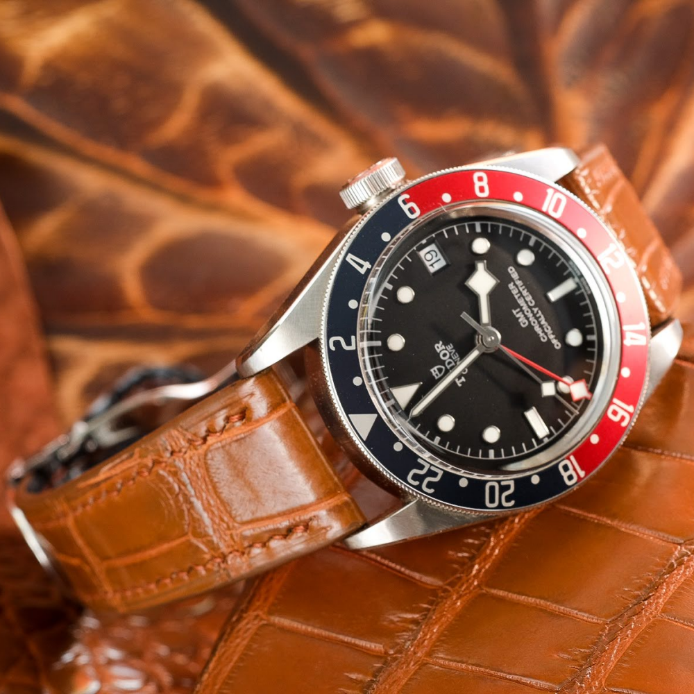 Alligator Leather Strap for Tudor Black Bay