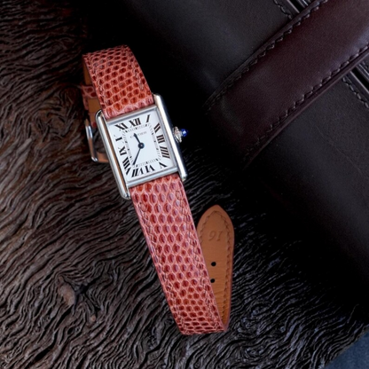Lizard Leather Strap for Cartier Tank