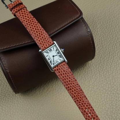 Lizard Leather Strap for Cartier Tank