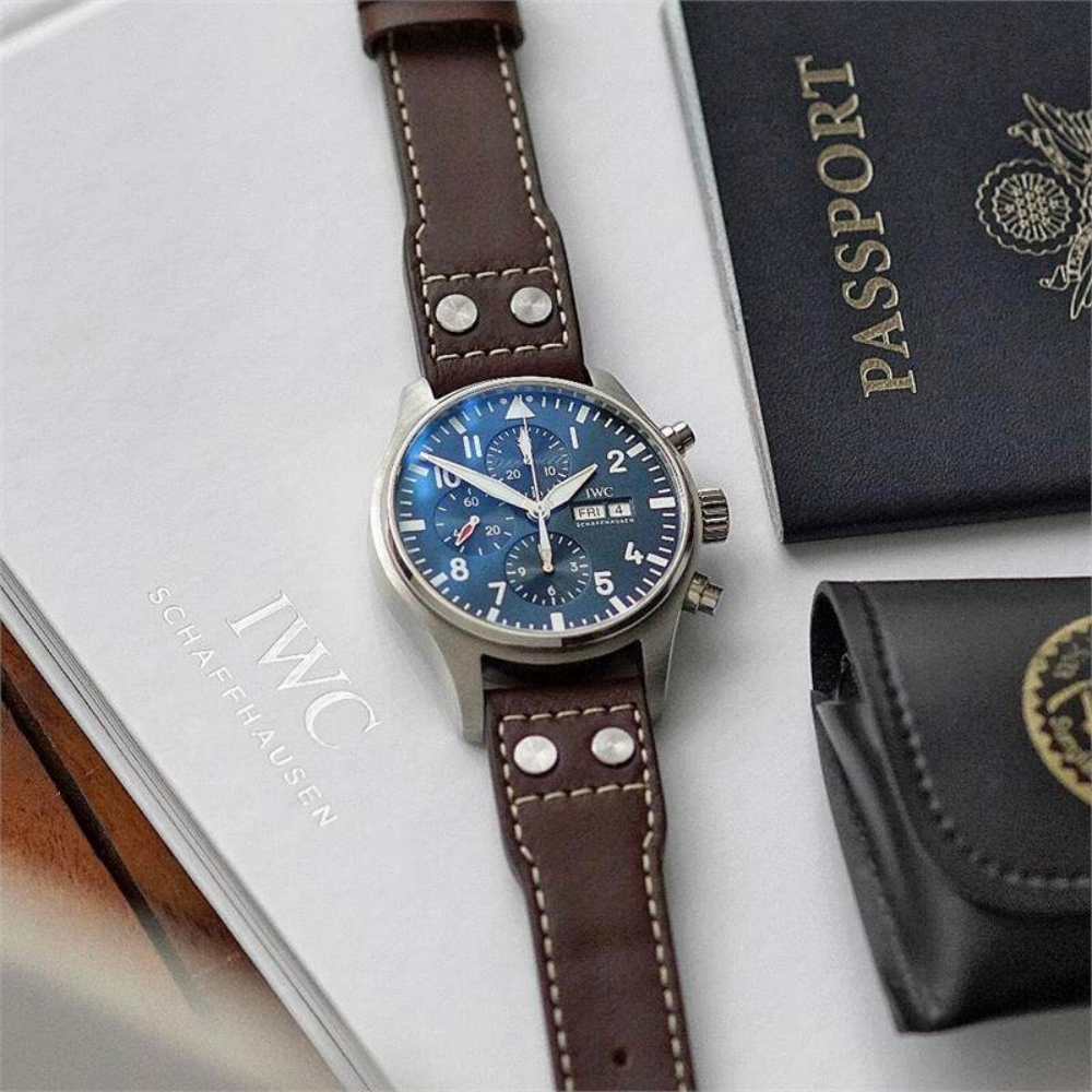Riveted Nappa Leather Strap for IWC