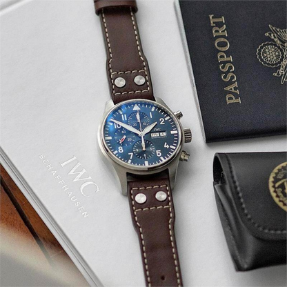 Riveted Nappa Leather Strap for IWC