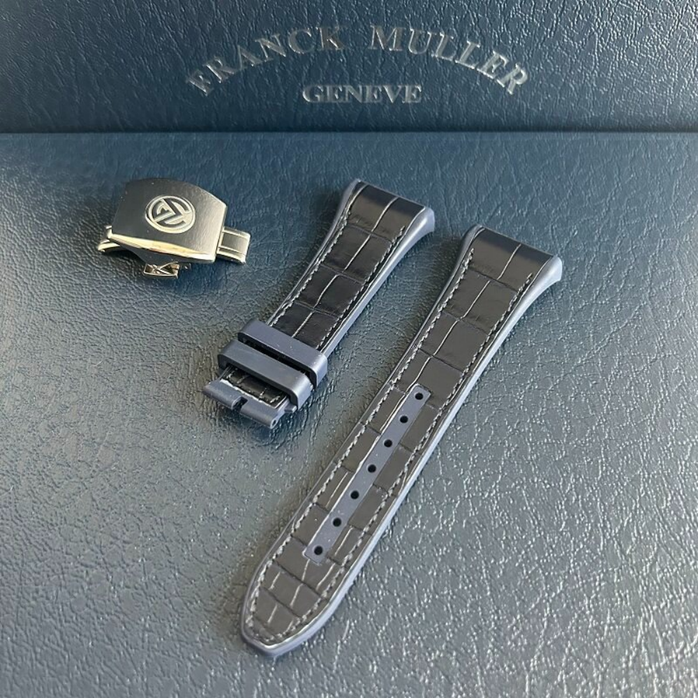 Hybrid Alligator & FKM Rubber Strap for Franck Muller Vanguard