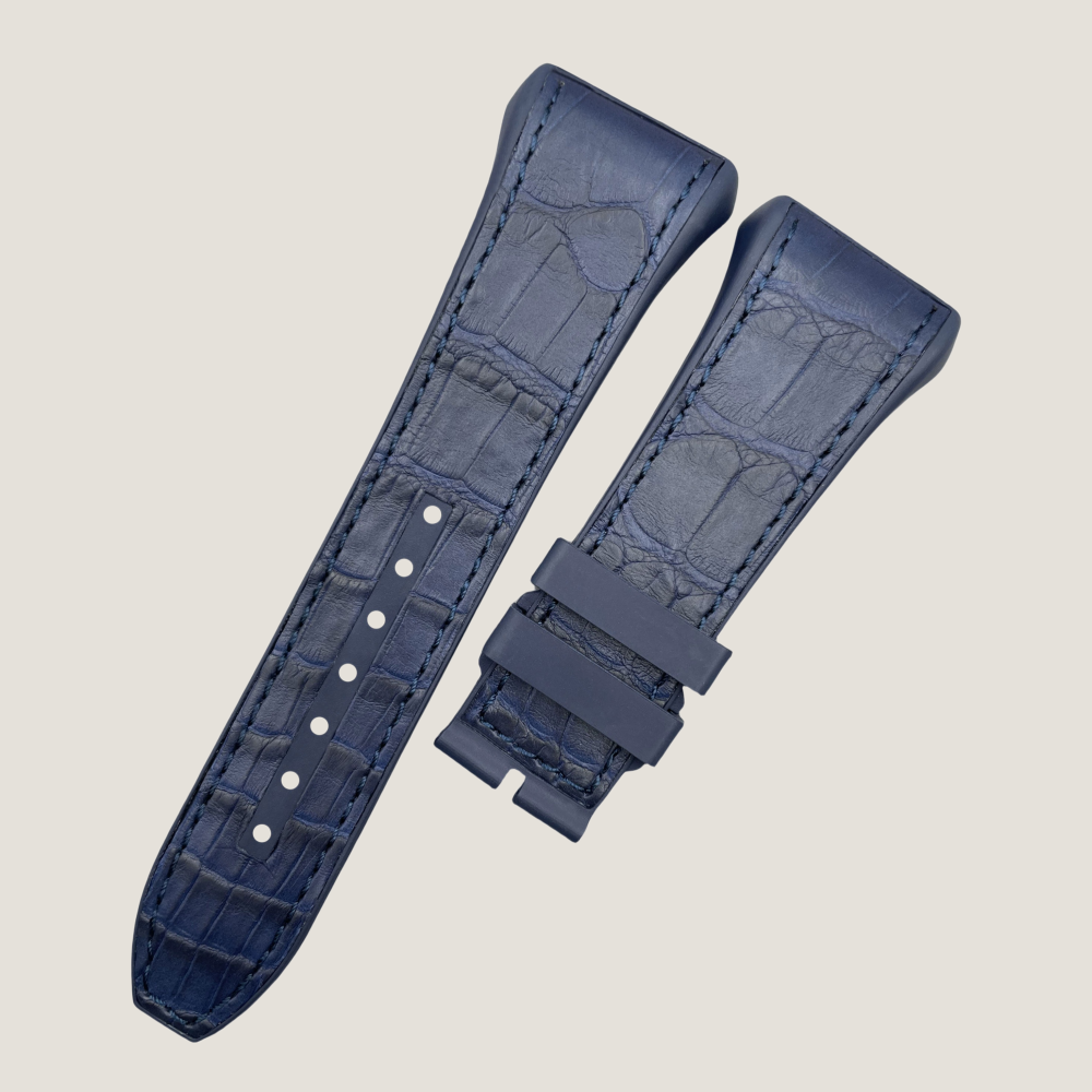 Hybrid Alligator & FKM Rubber Strap for Franck Muller Vanguard