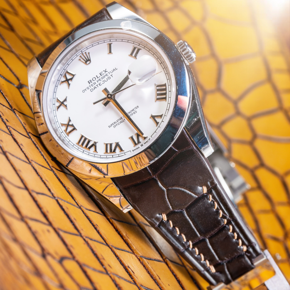 Alligator Leather Strap for Rolex Datejust