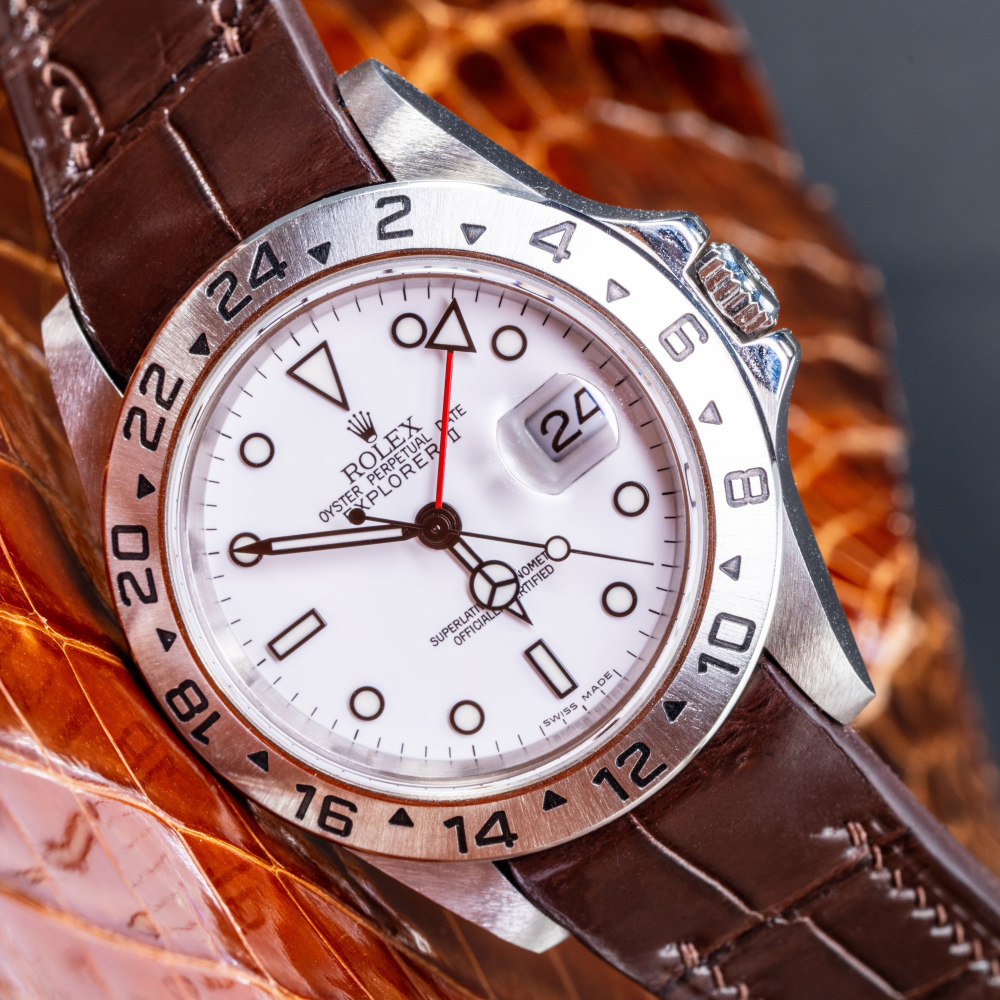 Alligator Leather Strap for Rolex Explorer I