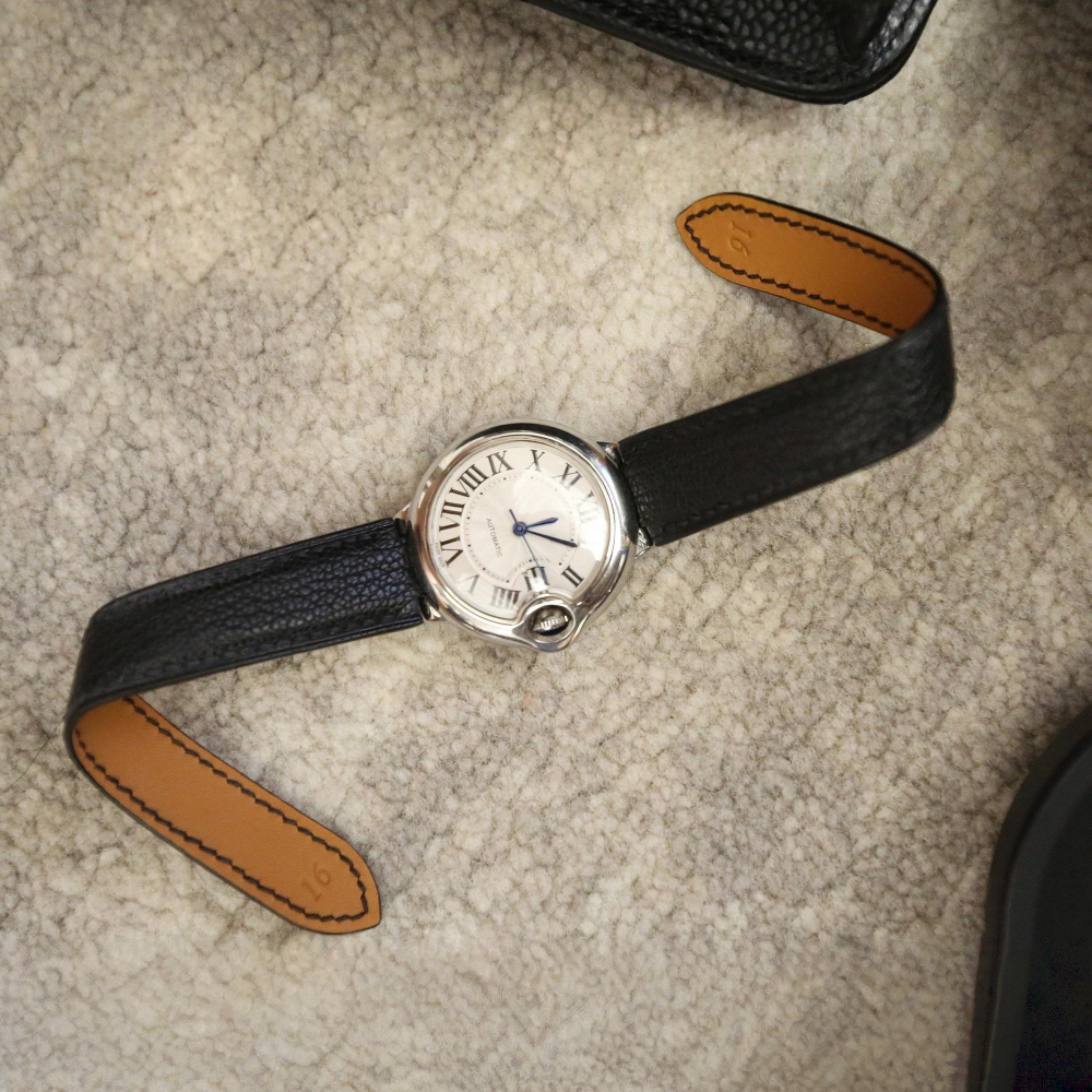 Epsom Leather Strap for Cartier Ballon Bleu
