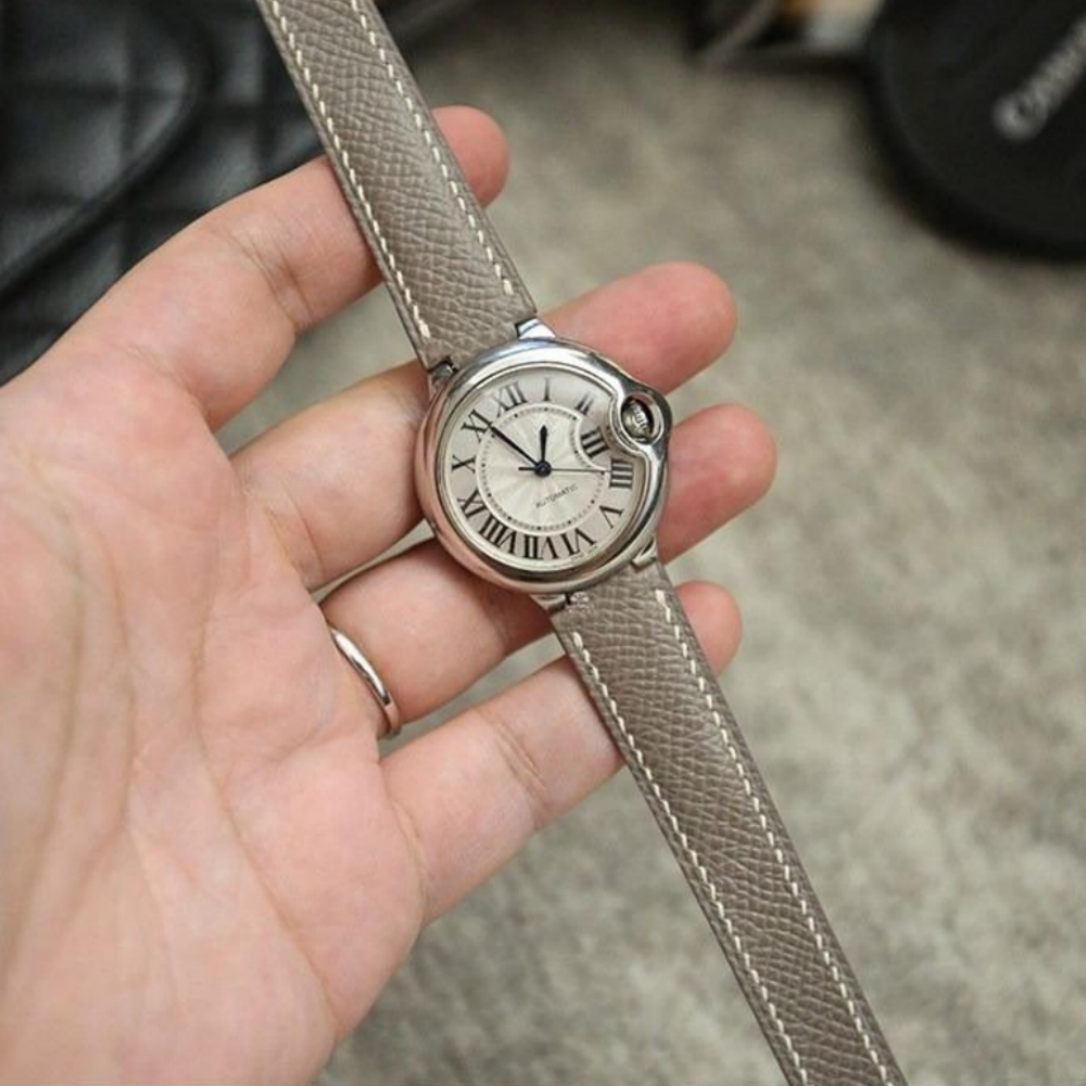 Epsom Leather Strap for Cartier Ballon Bleu